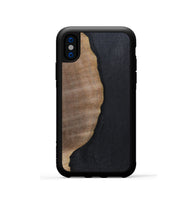 iPhone Xs Wood+Resin Phone Case - Sophie (Pure Black, 700307)