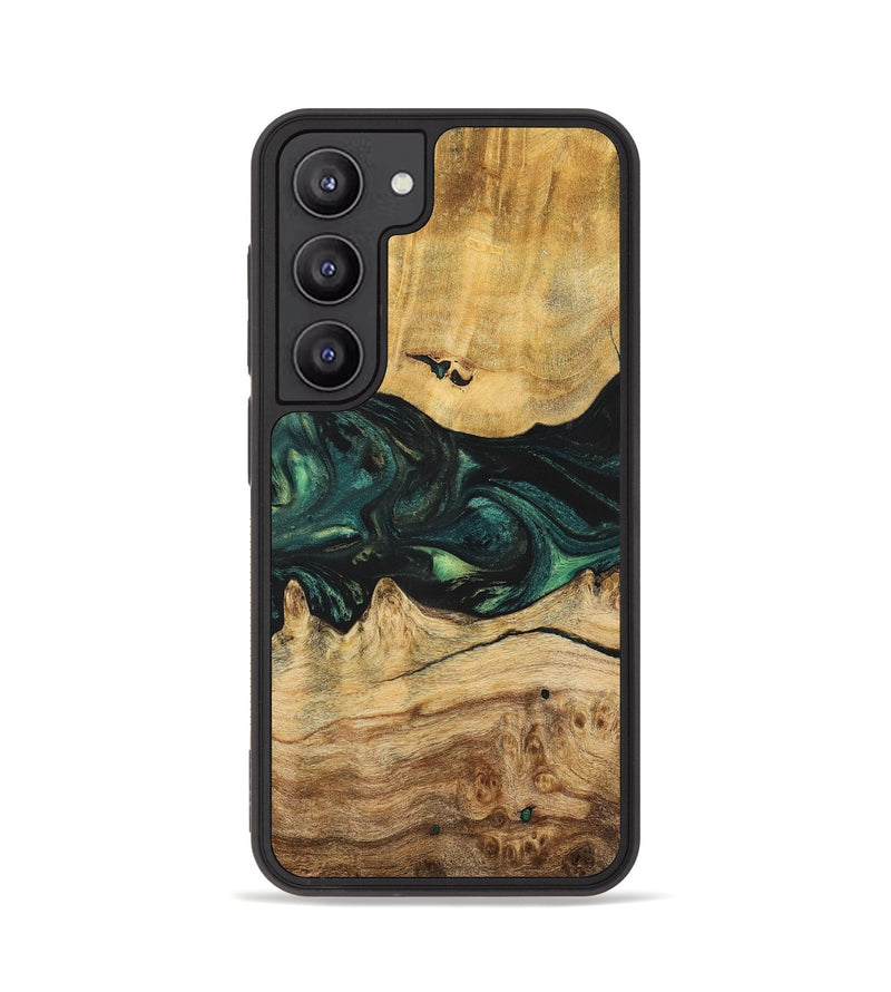 Galaxy S23 Wood+Resin Phone Case - Claire (Green, 700315)