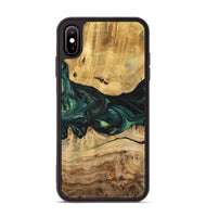 iPhone Xs Max Wood+Resin Phone Case - Claire (Green, 700315)