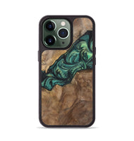 iPhone 13 Pro Wood+Resin Phone Case - Doris (Green, 700317)