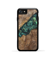 iPhone SE Wood+Resin Phone Case - Doris (Green, 700317)