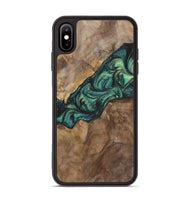iPhone Xs Max Wood+Resin Phone Case - Doris (Green, 700317)