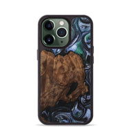 iPhone 13 Pro Wood+Resin Phone Case - Maximus (Blue, 700326)
