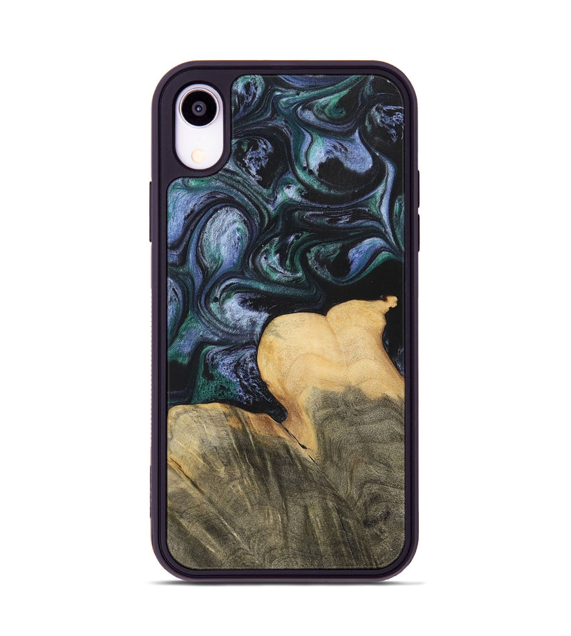 iPhone Xr Wood+Resin Phone Case - Dale (Blue, 700330)