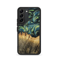Galaxy S22 Wood+Resin Phone Case - Khloe (Green, 700397)