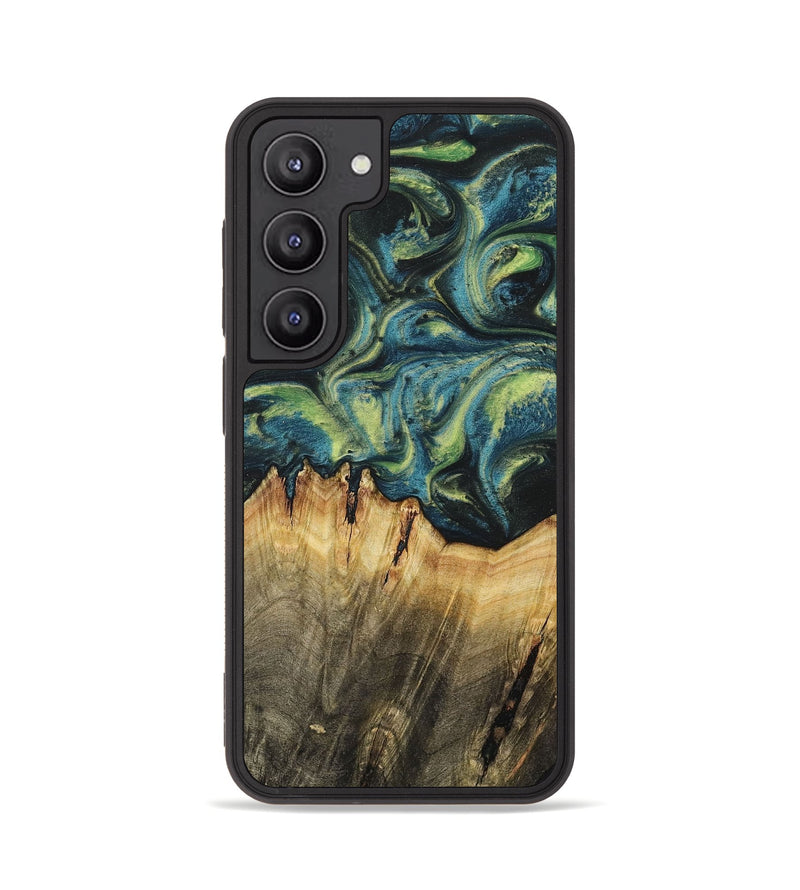 Galaxy S23 Wood+Resin Phone Case - Khloe (Green, 700397)