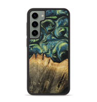 Galaxy S23 Plus Wood+Resin Phone Case - Khloe (Green, 700397)