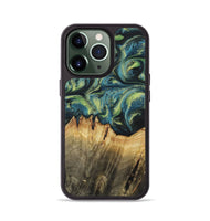 iPhone 13 Pro Wood+Resin Phone Case - Khloe (Green, 700397)