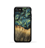 iPhone SE Wood+Resin Phone Case - Khloe (Green, 700397)