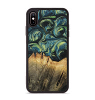 iPhone Xs Max Wood+Resin Phone Case - Khloe (Green, 700397)