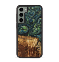 Galaxy S23 Plus Wood+Resin Phone Case - Cassie (Green, 700401)