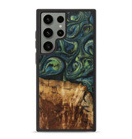 Galaxy S23 Ultra Wood+Resin Phone Case - Cassie (Green, 700401)