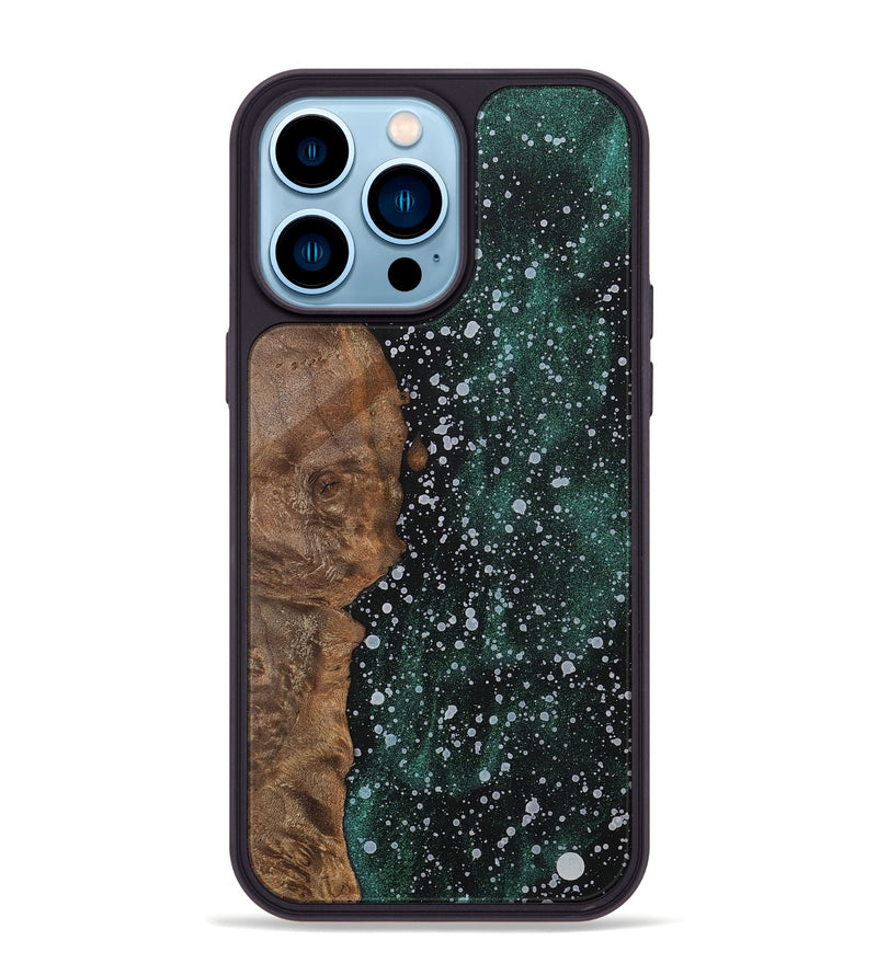 iPhone 14 Pro Max Wood+Resin Phone Case - Stephen (Cosmos, 700483)