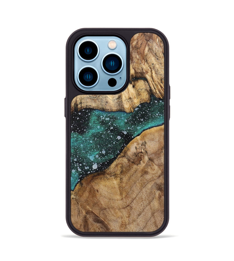 iPhone 14 Pro Wood+Resin Phone Case - Frieda (Cosmos, 700488)