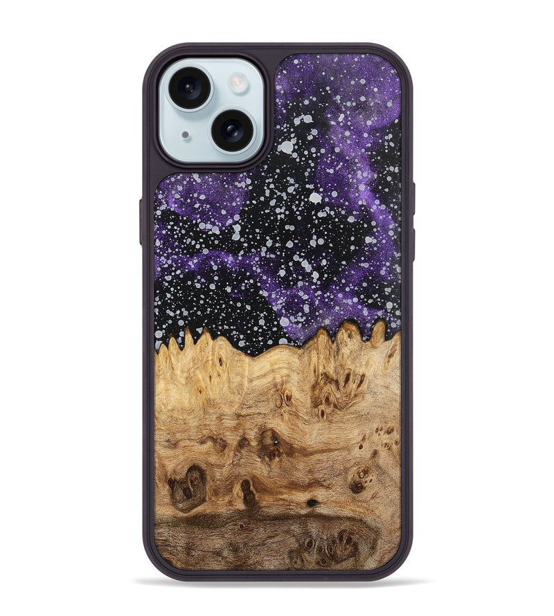iPhone 15 Plus Wood+Resin Phone Case - Edmund (Cosmos, 700490)