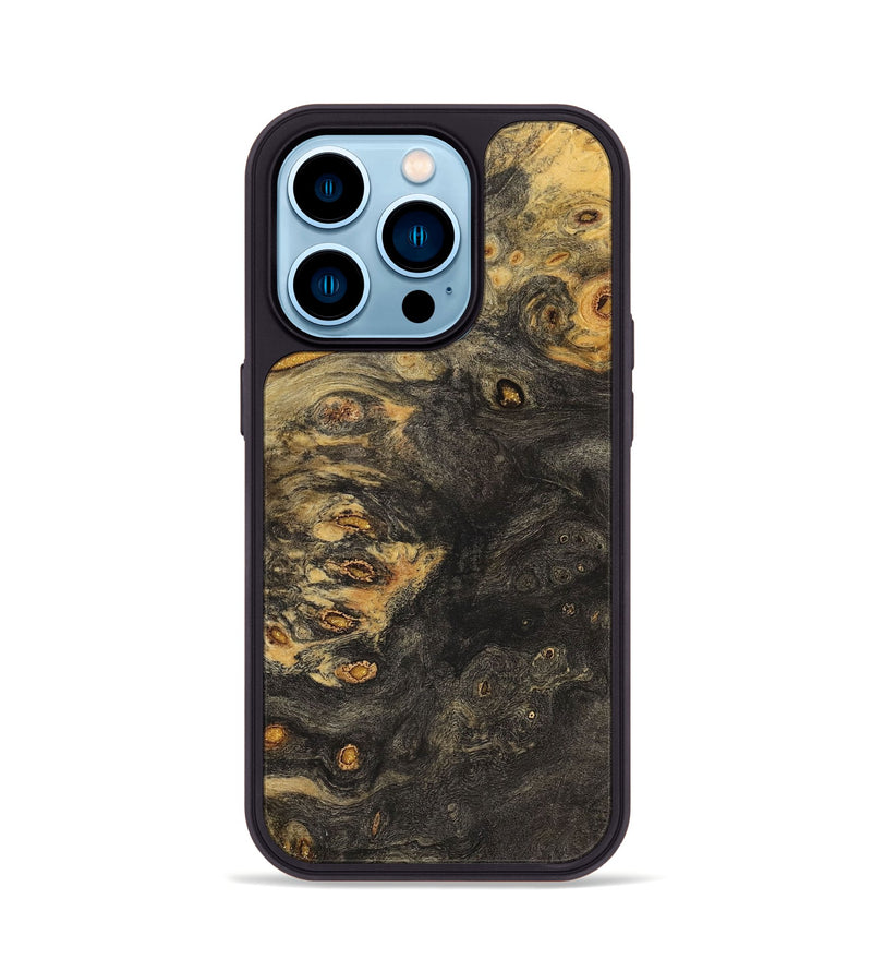 iPhone 14 Pro Wood+Resin Phone Case - Floyd (Wood Burl, 700497)