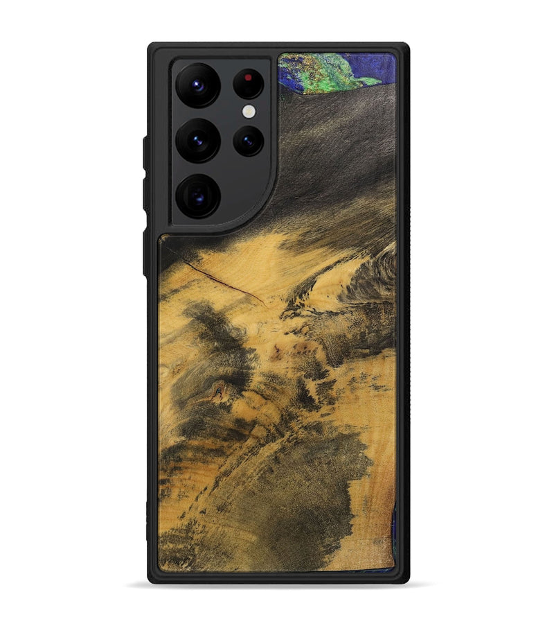 Galaxy S22 Ultra Wood+Resin Phone Case - Ernestine (Wood Burl, 700499)