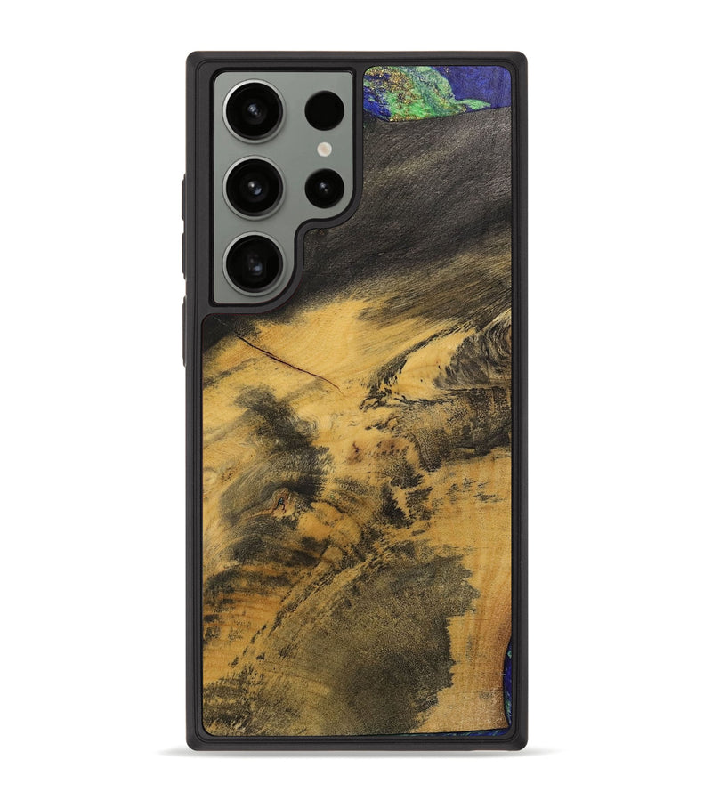 Galaxy S23 Ultra Wood+Resin Phone Case - Ernestine (Wood Burl, 700499)