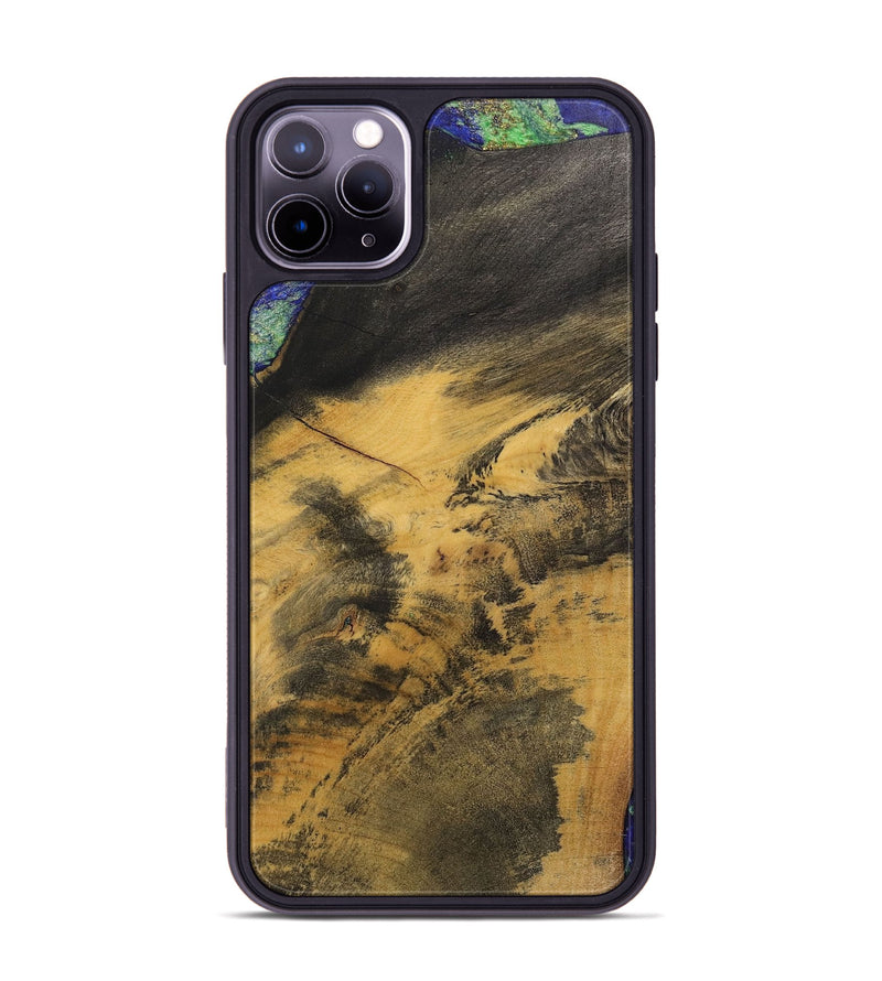 iPhone 11 Pro Max Wood+Resin Phone Case - Ernestine (Wood Burl, 700499)
