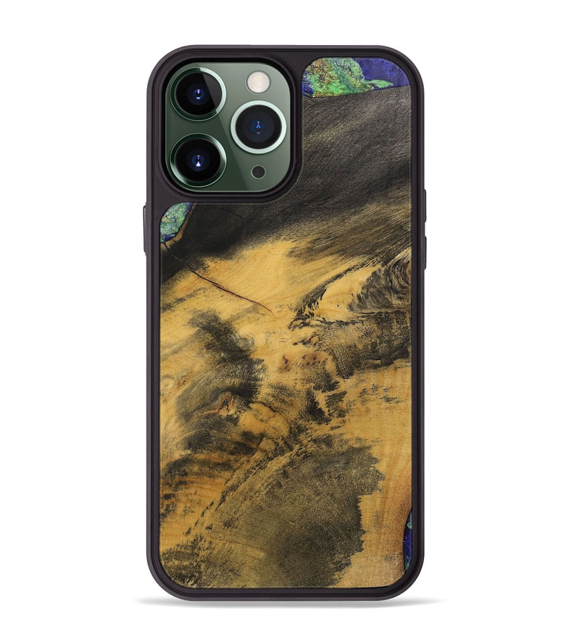 iPhone 13 Pro Max Wood+Resin Phone Case - Ernestine (Wood Burl, 700499)