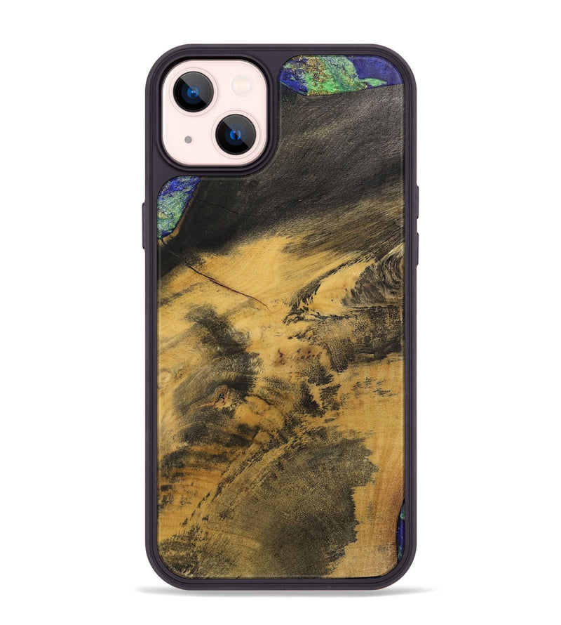 iPhone 14 Plus Wood+Resin Phone Case - Ernestine (Wood Burl, 700499)