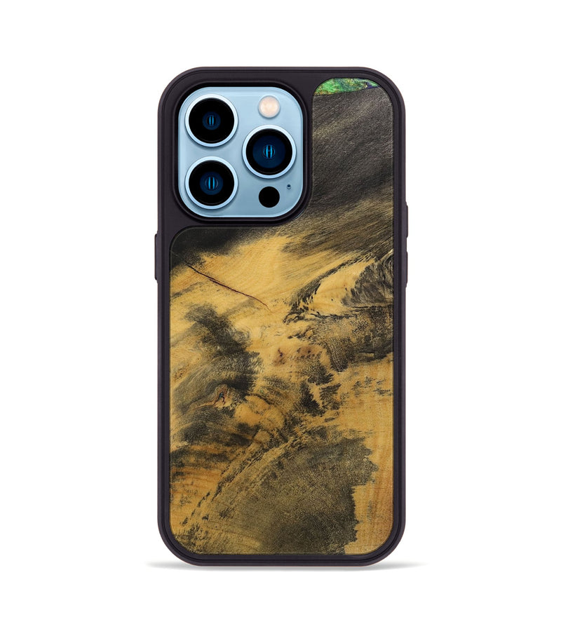 iPhone 14 Pro Wood+Resin Phone Case - Ernestine (Wood Burl, 700499)