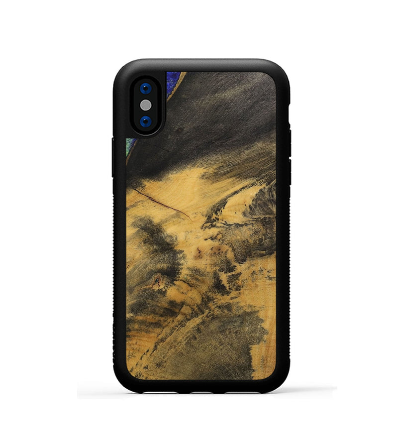 iPhone Xs Wood+Resin Phone Case - Ernestine (Wood Burl, 700499)