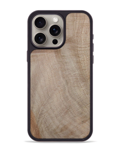 iPhone 15 Pro Max Wood+Resin Phone Case - Jacquelyn (Wood Burl, 700503)