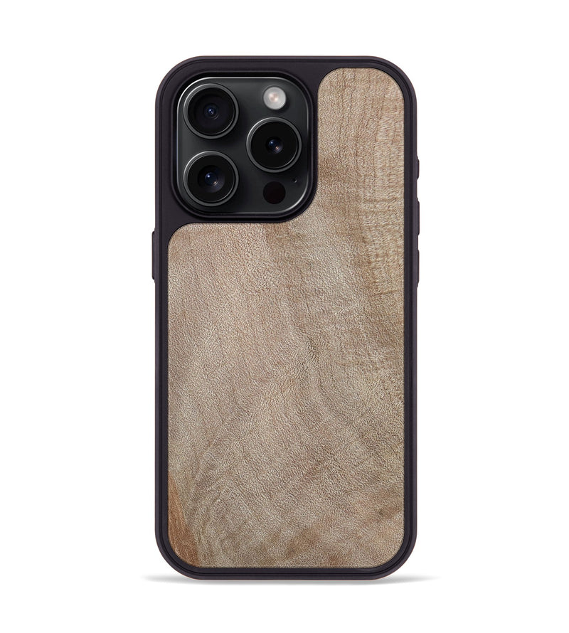 iPhone 15 Pro Wood+Resin Phone Case - Jacquelyn (Wood Burl, 700503)