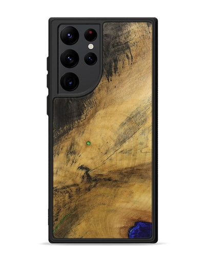 Galaxy S22 Ultra Wood+Resin Phone Case - Tricia (Wood Burl, 700508)