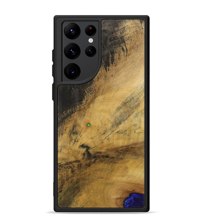 Galaxy S22 Ultra Wood+Resin Phone Case - Tricia (Wood Burl, 700508)