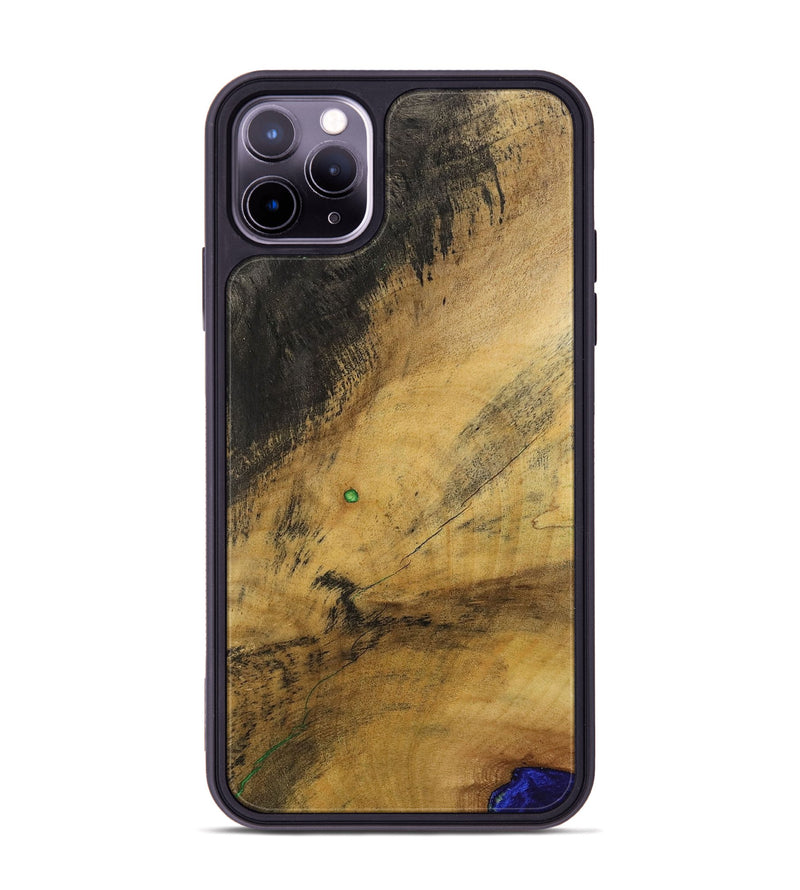 iPhone 11 Pro Max Wood+Resin Phone Case - Tricia (Wood Burl, 700508)