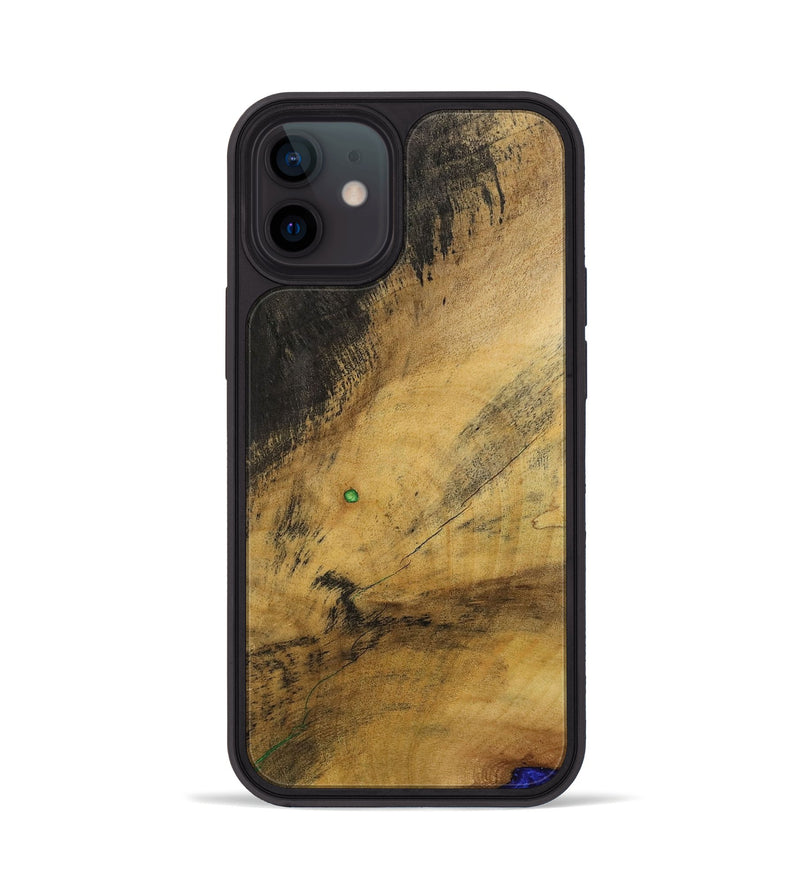 iPhone 12 Wood+Resin Phone Case - Tricia (Wood Burl, 700508)