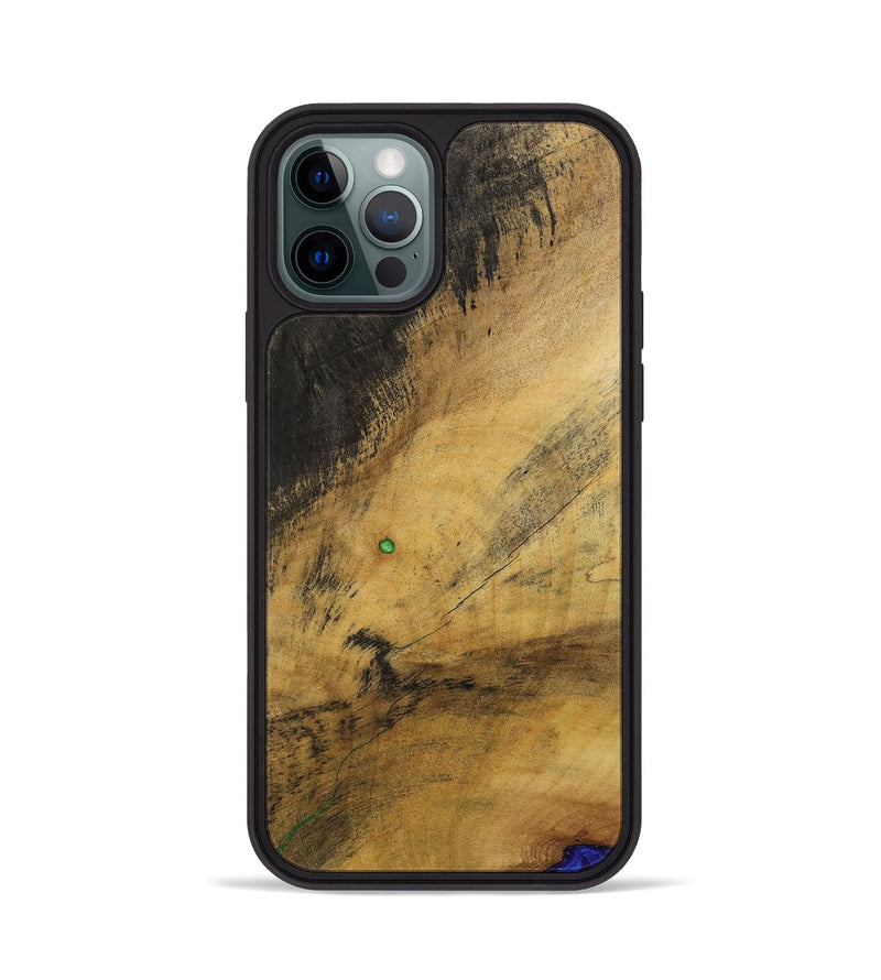 iPhone 12 Pro Wood+Resin Phone Case - Tricia (Wood Burl, 700508)