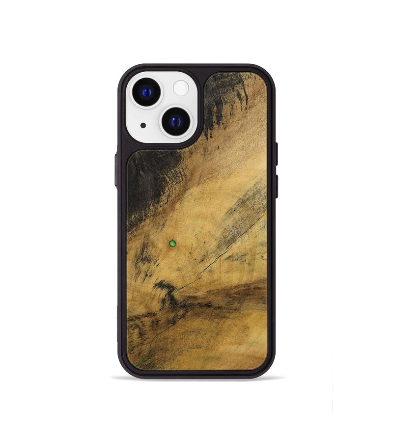 iPhone 13 mini Wood+Resin Phone Case - Tricia (Wood Burl, 700508)
