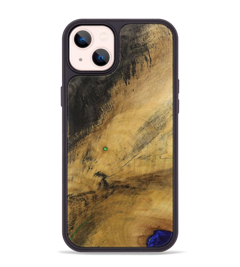 iPhone 14 Plus Wood+Resin Phone Case - Tricia (Wood Burl, 700508)