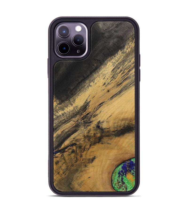 iPhone 11 Pro Max Wood+Resin Phone Case - Agnes (Wood Burl, 700510)