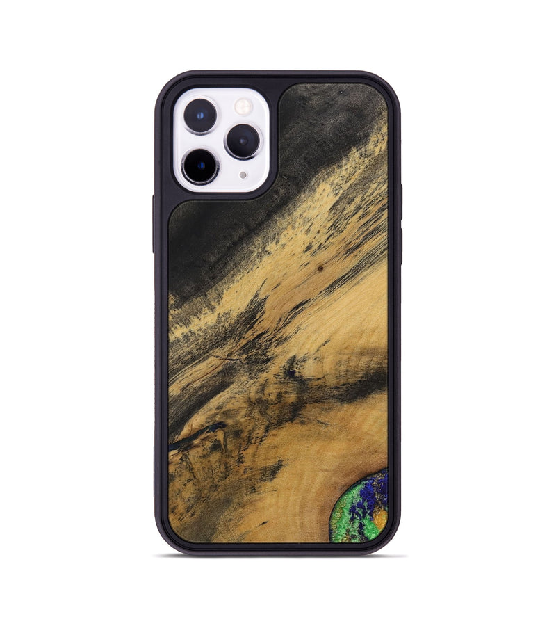 iPhone 11 Pro Wood+Resin Phone Case - Agnes (Wood Burl, 700510)