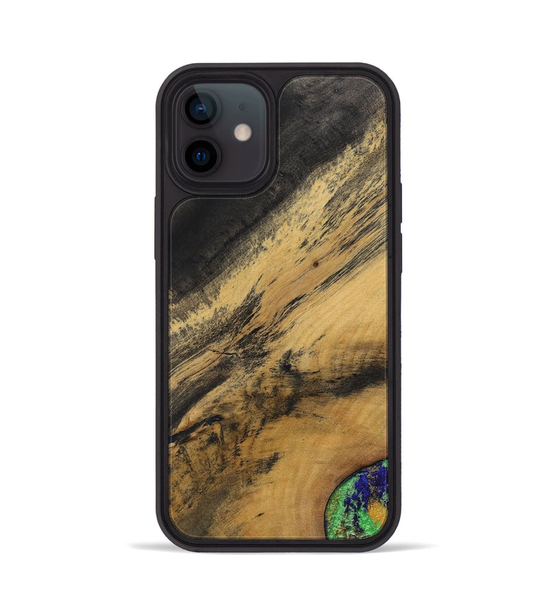 iPhone 12 Wood+Resin Phone Case - Agnes (Wood Burl, 700510)