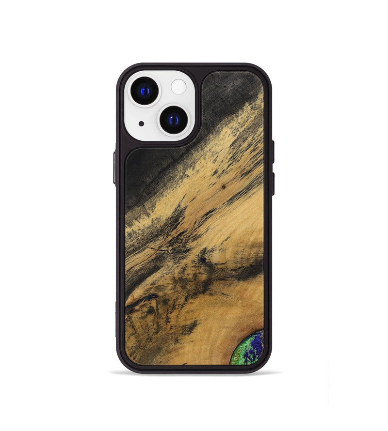 iPhone 13 mini Wood+Resin Phone Case - Agnes (Wood Burl, 700510)
