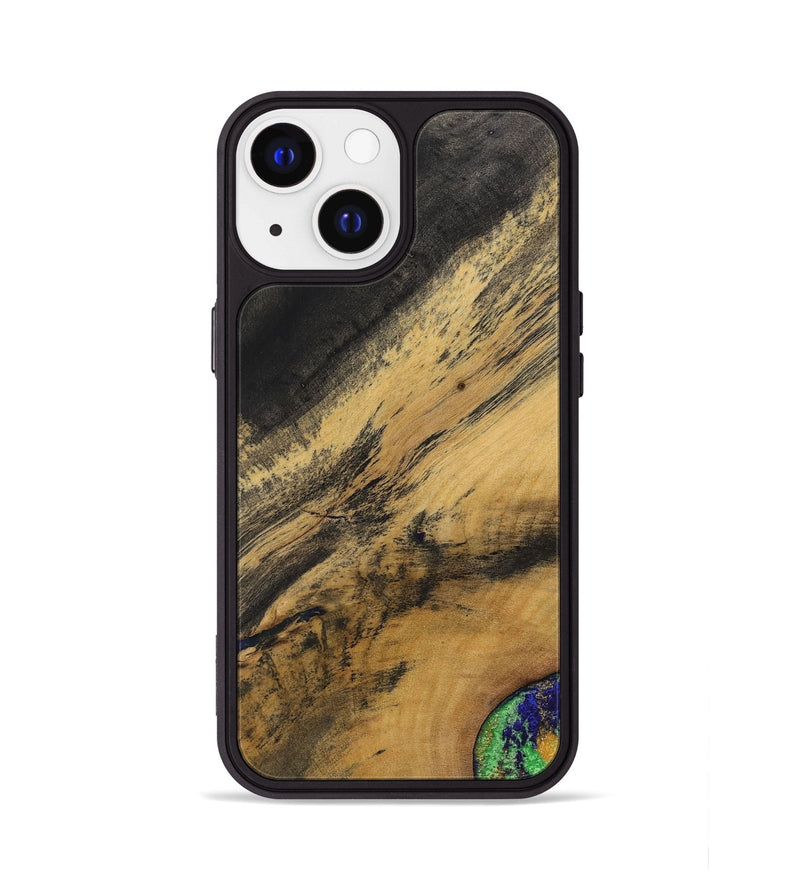 iPhone 13 Wood+Resin Phone Case - Agnes (Wood Burl, 700510)
