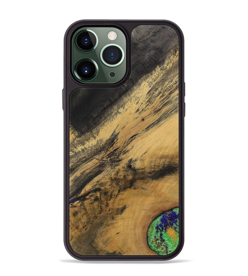 iPhone 13 Pro Max Wood+Resin Phone Case - Agnes (Wood Burl, 700510)
