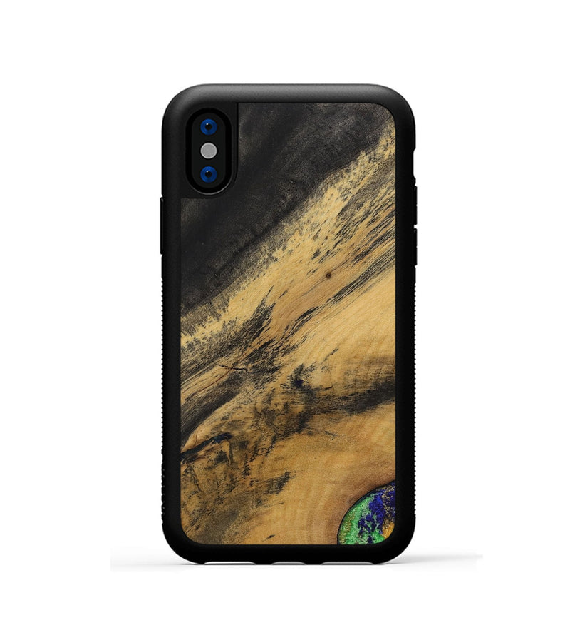iPhone Xs Wood+Resin Phone Case - Agnes (Wood Burl, 700510)