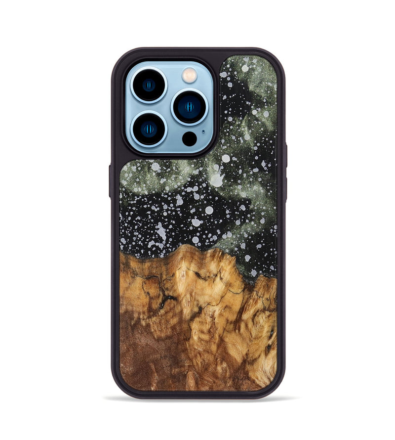 iPhone 14 Pro Wood+Resin Phone Case - Hattie (Cosmos, 700535)