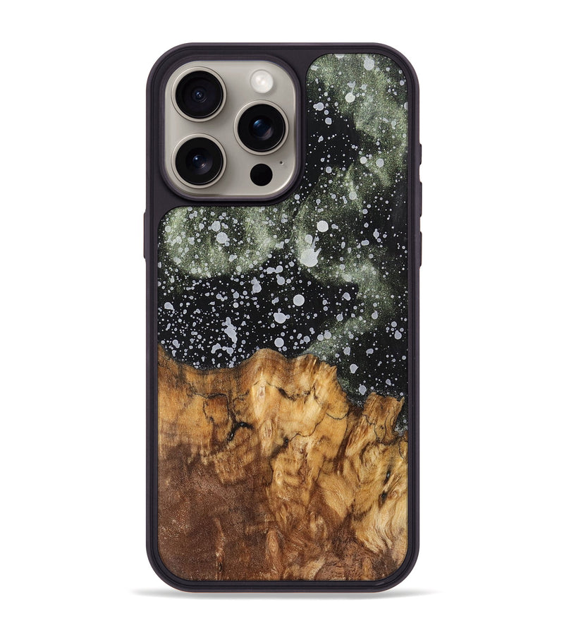 iPhone 15 Pro Max Wood+Resin Phone Case - Hattie (Cosmos, 700535)