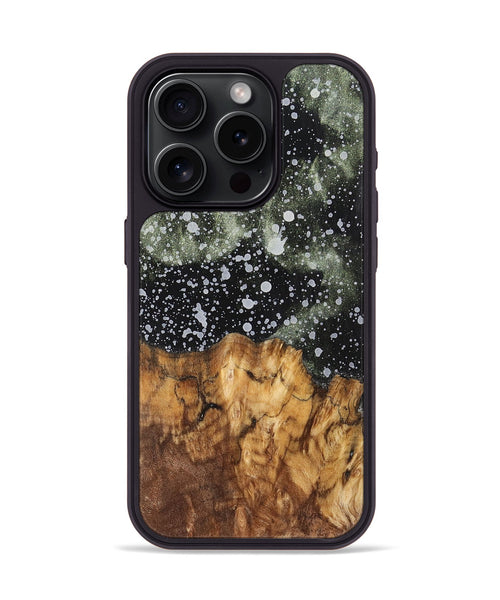 iPhone 15 Pro Wood+Resin Phone Case - Hattie (Cosmos, 700535)