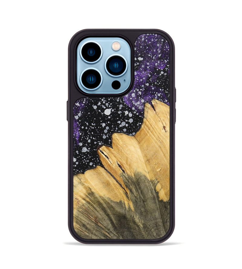 iPhone 14 Pro Wood+Resin Phone Case - Tatyana (Cosmos, 700540)