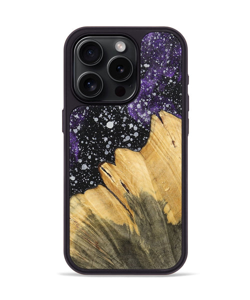 iPhone 15 Pro Wood+Resin Phone Case - Tatyana (Cosmos, 700540)