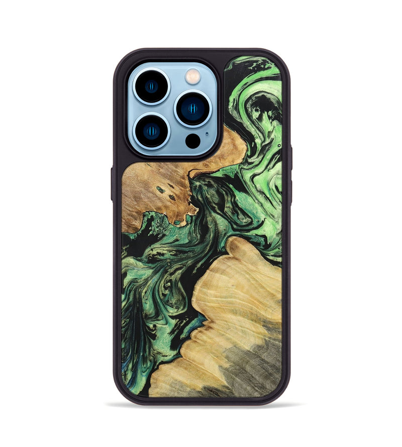 iPhone 14 Pro Wood+Resin Phone Case - Daxton (Ombre, 700551)