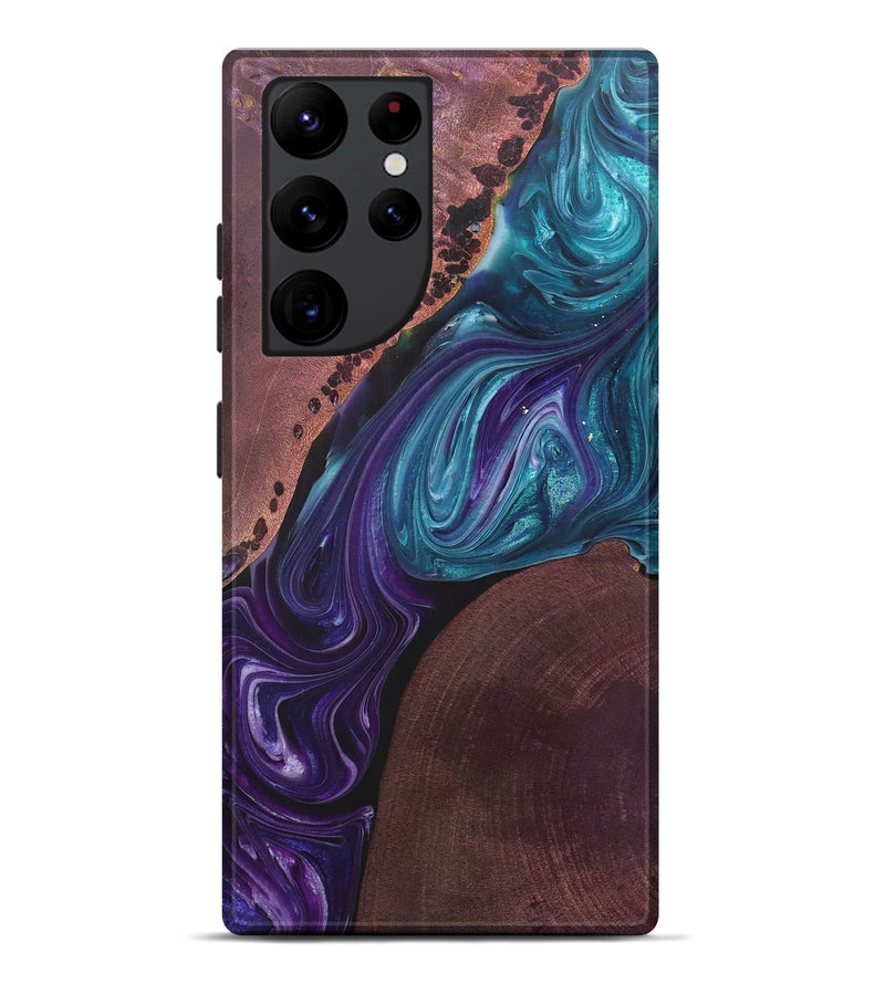 Galaxy S22 Ultra Wood+Resin Live Edge Phone Case - Jeanette (Ombre, 700596)